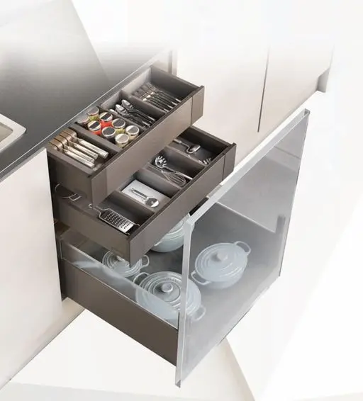 SAMET FLOWBOX 106/16 POSH TO OPEN SOFT CLOSE 50CM - ANTHRACITE