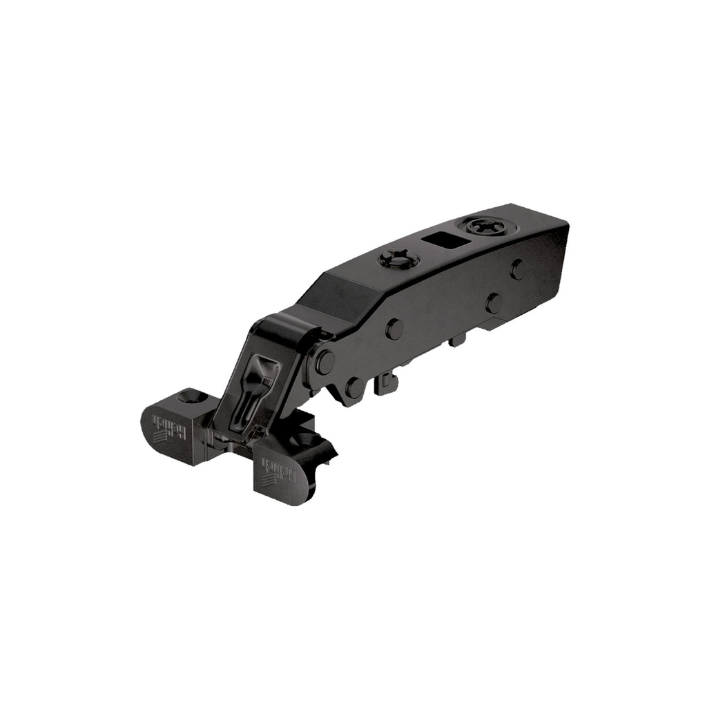 HETTICH - SENSYS ALUMINIUM FRAME HINGE WITH INTEGRATED SILENT SYSTEM (SENSYS 8638I), IN OBSIDIAN BLACK, OVERLAY, OPENING ANGLE 95°, FOR SCREWING ON ()