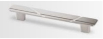 HETTICH - HANDLE CHILCO DRILL HOLE SPACING 172 MM, L 181 MM, W 46 MM, H 46 MM, BRUSHED STAINLESS STEEL 