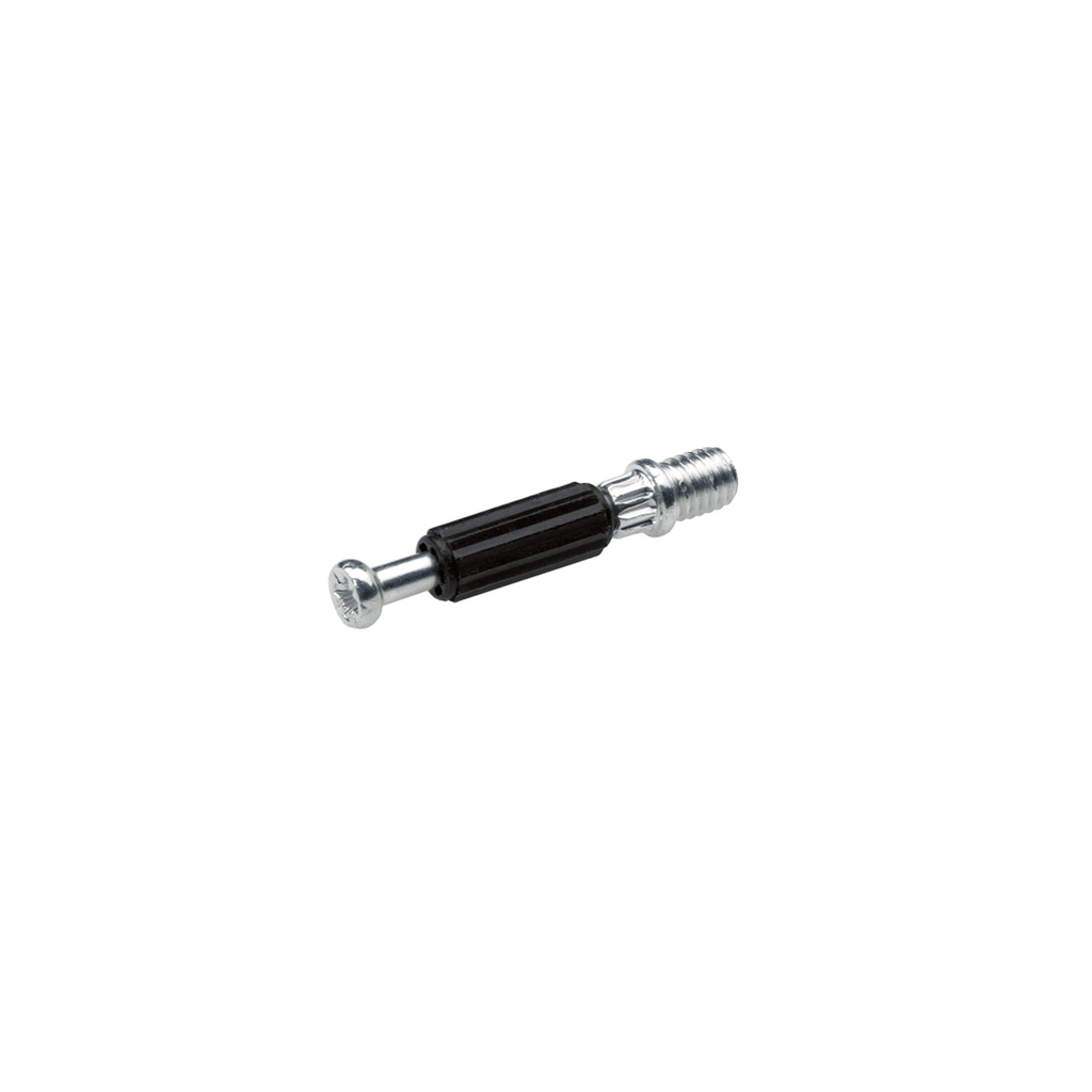 HETTICH SCREW IN DOWEL DU 644, 30 MM, GALVANISED, BLACK CABINET CONNECTOR FITTING (KD FITTINGS)