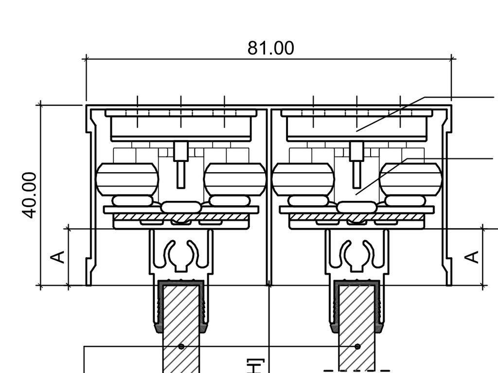 HETTICH - GRANT 400 TOP ROLLER