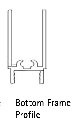 HETTICH GRANT 400 BOTTOM DOOR FRAME ALUMINUM 6000MM - LIGHT CHAMP