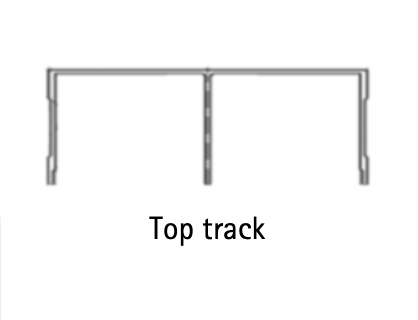 HETTICH GRANT 400 UPPER TRACK ALUMINUM 6000MM - MATT BLACK 