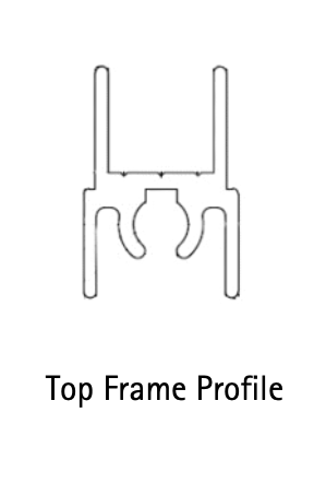 HETTICH GRANT 400 UPPER DOOR FRAME ALUMINUM 6000MM - MATT BLACK