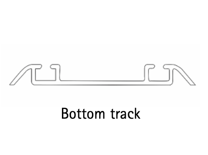 HETTICH GRANT 400 BOTTOM TRACK ALUMINUM 6000MM - CHAMPAGNE